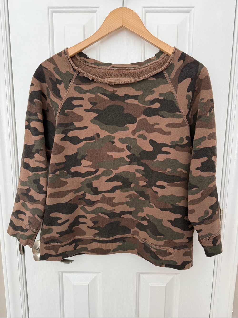 Nili Lotan | Luka Scoop Neck Sweatshirt - Camo | Size M